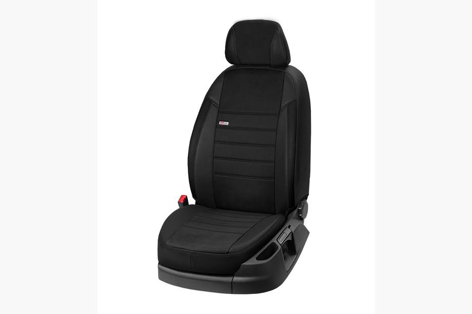 Mitsubishi Galant 1992-1998 Pokrowce samochodowe Skóra ekologiczna+Tkanina+Alcantara Eco Laser Antara 2020 (Komplet) Zdjęcia 2