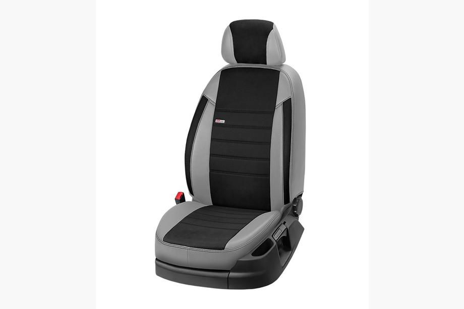 Mitsubishi Galant 1992-1998 Pokrowce samochodowe Skóra ekologiczna+Tkanina+Alcantara Eco Laser Antara 2020 (Komplet) Zdjęcia 9