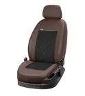 Renault Symbol 1999-2008 Pokrowce samochodowe skóra ekologiczna+tkanina+alcantara Eco Prestige Antara (całe wnętrze) zdjęcia 12