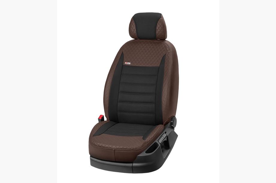 Mercedes Sprinter W906 2006–2018 Pokrowce Samochodowe Skóra Ekologiczna+Tkanina+Alcantara Vip Elite 2020 (Przednie) Zdjęcia 11