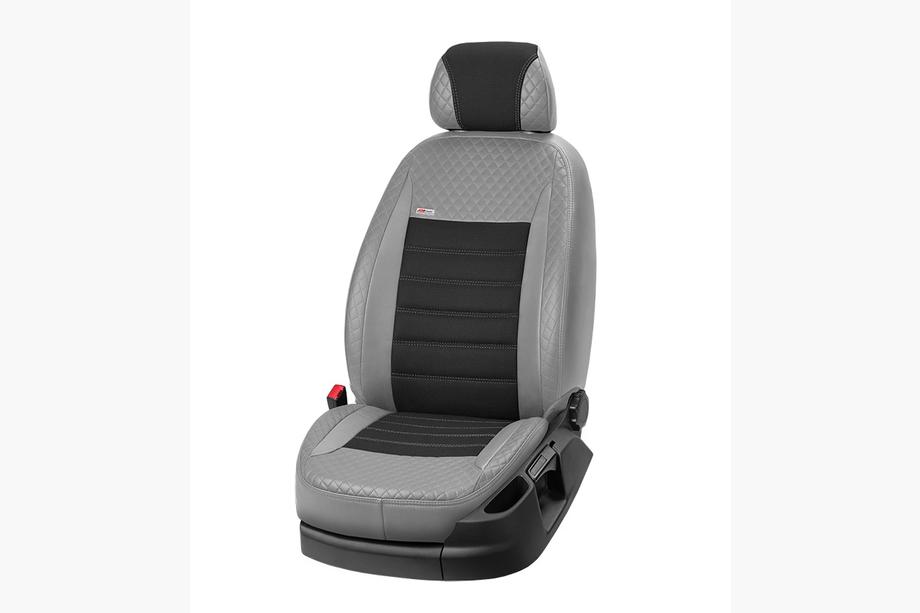 Mercedes Sprinter W906 2006–2018 Pokrowce Samochodowe Skóra Ekologiczna+Tkanina+Alcantara Vip Elite 2020 (Przednie) Zdjęcia 16