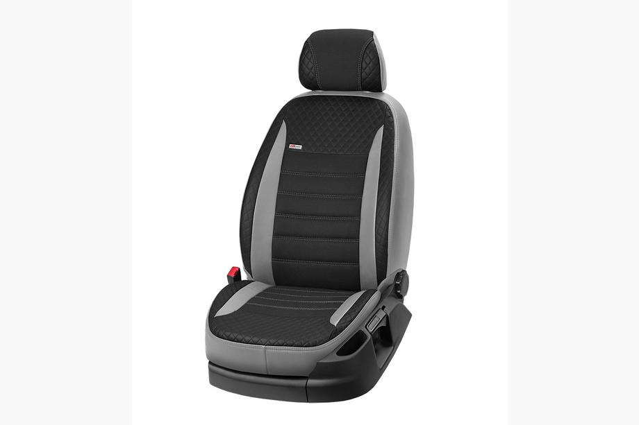 Mercedes Sprinter W906 2006–2018 Pokrowce Samochodowe Skóra Ekologiczna+Tkanina+Alcantara Vip Elite 2020 (Przednie) Zdjęcia 20