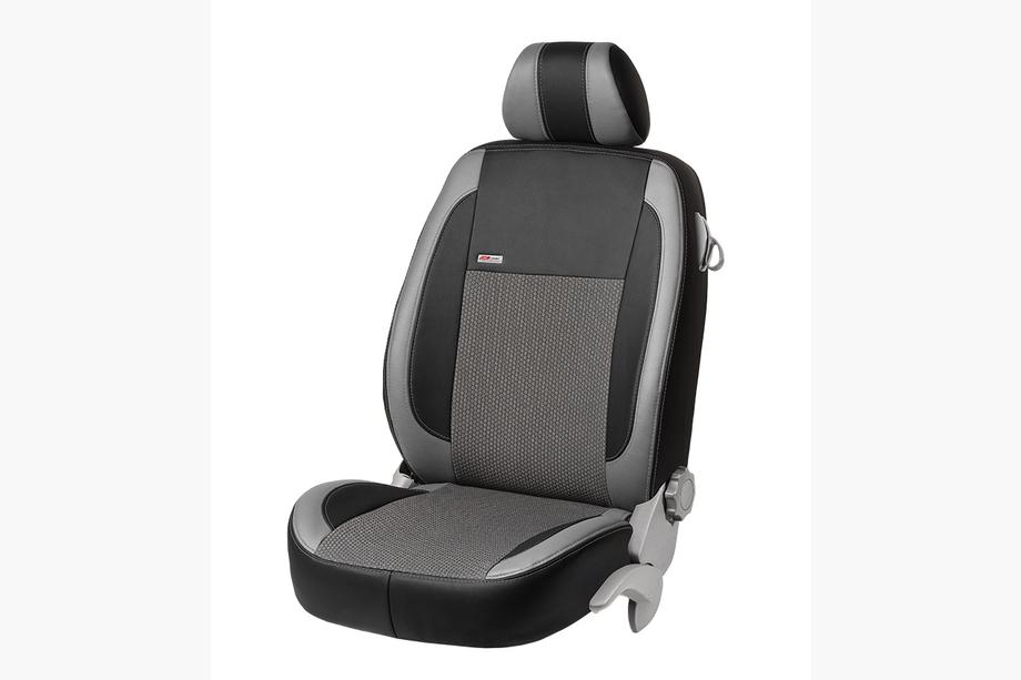 Fiat Panda 2003-2011 Pokrowce Samochodowe Skóra Ekologiczna+Tkanina+Alcantara VIP Elite (Komplet) Zdjęcia 8
