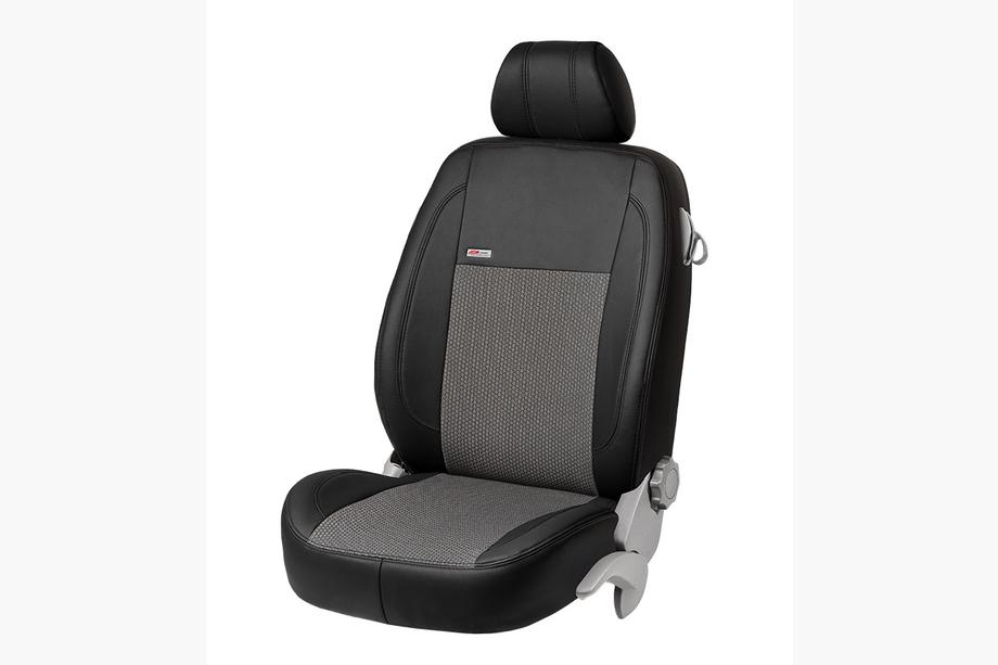 Fiat Panda 2003-2011 Pokrowce Samochodowe Skóra Ekologiczna+Tkanina+Alcantara VIP Elite (Komplet) Zdjęcia 9