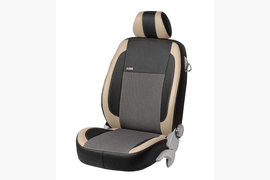 Fiat Panda 2003-2011 Pokrowce Samochodowe Skóra Ekologiczna+Tkanina+Alcantara VIP Elite (Komplet) Zdjęcia 10
