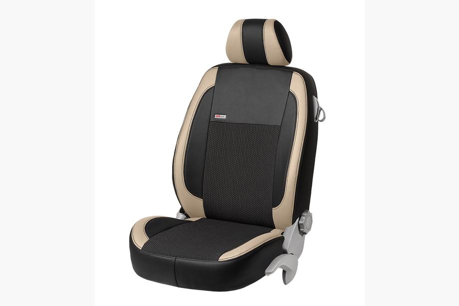 Fiat Panda 2003-2011 Pokrowce Samochodowe Skóra Ekologiczna+Tkanina+Alcantara VIP Elite (Komplet) Zdjęcia 11