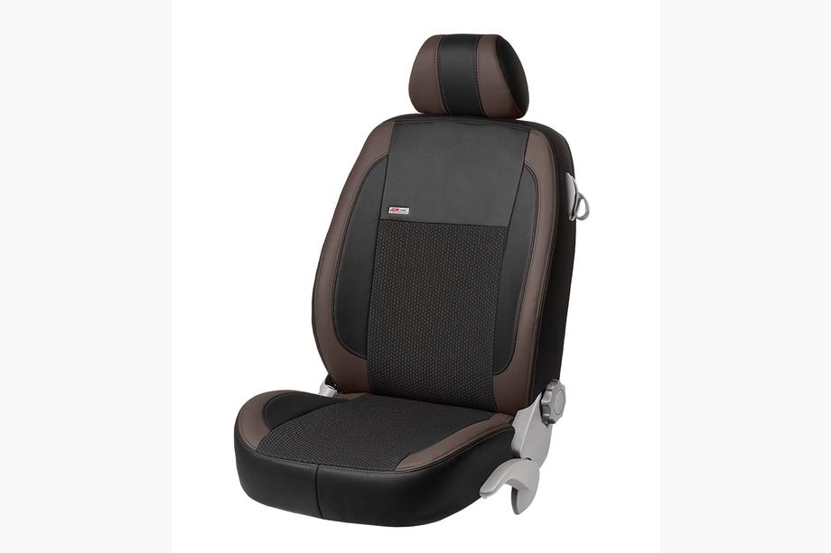 Fiat Panda 2003-2011 Pokrowce Samochodowe Skóra Ekologiczna+Tkanina+Alcantara VIP Elite (Komplet) Zdjęcia 12