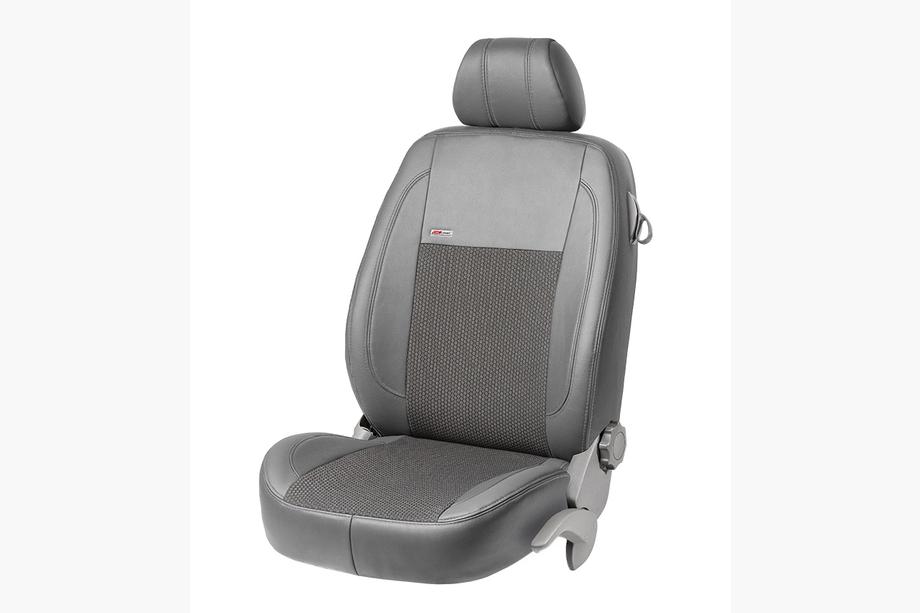 Fiat Panda 2003-2011 Pokrowce Samochodowe Skóra Ekologiczna+Tkanina+Alcantara VIP Elite (Komplet) Zdjęcia 2