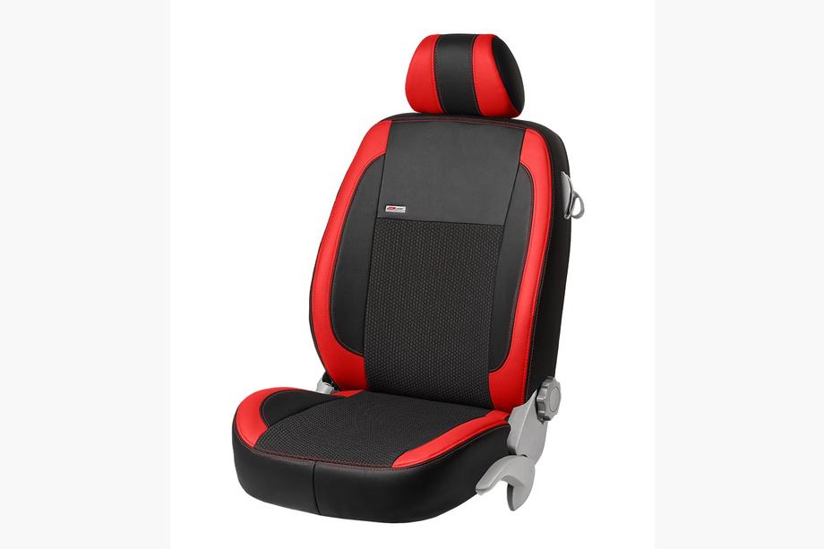 Fiat Panda 2003-2011 Pokrowce Samochodowe Skóra Ekologiczna+Tkanina+Alcantara VIP Elite (Komplet) Zdjęcia 3