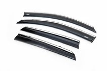 Nissan Qashqai 2010-2014 Deflektory szyb z listwą chromowaną (4 szt, Niken) zdjęcia 5