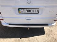 Mercedes Vito W639 2004-2014 Nakładka na tylny zderzak z rantem (DDU, plastik) Błyszczący zdjęcia 3