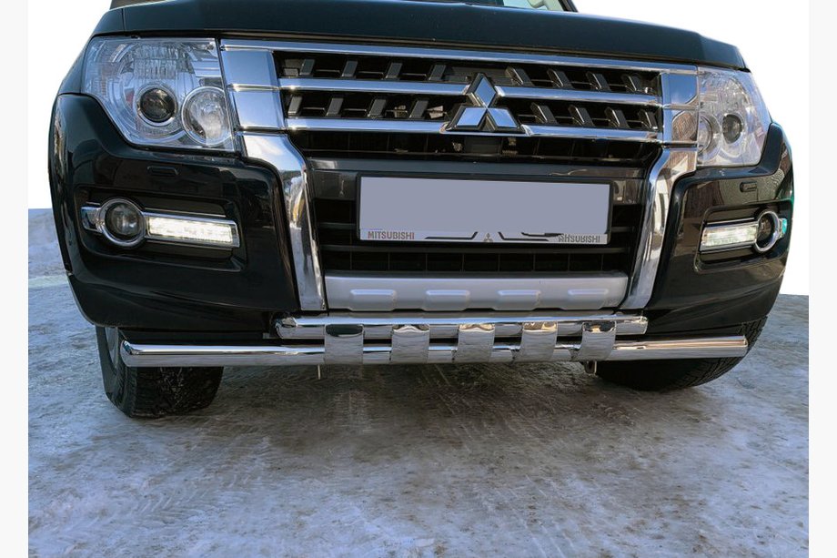 Mitsubishi Pajero Wagon IV 2006-2021 Osłona Przednia ST015 (Stal Nierdzewna) Image