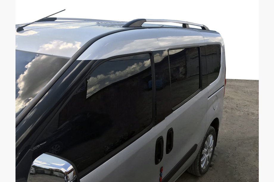 Fiat Doblo II 2010-2022 Wyprzedaż!!! Relingi Dachowe Szary Metalik Baza Standardowa Image