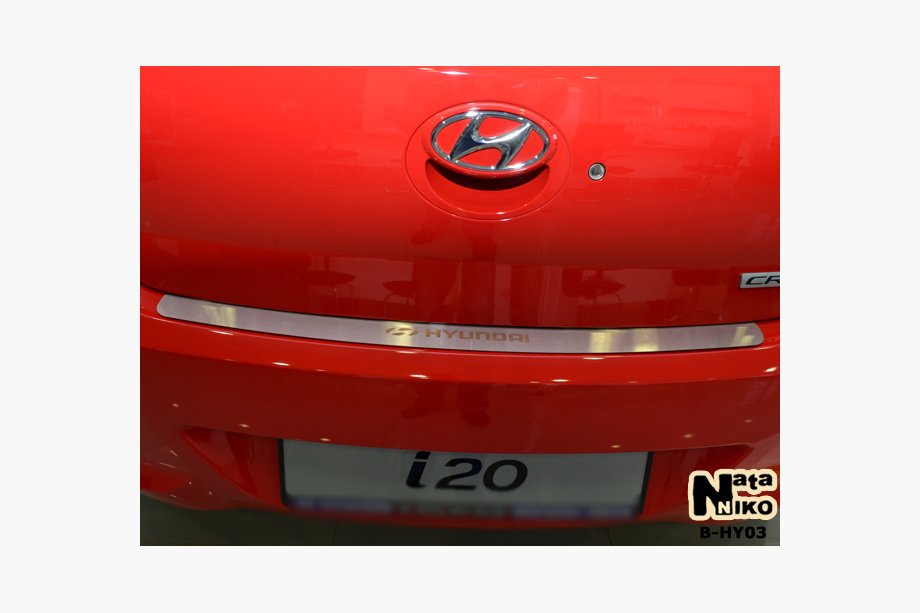 Hyundai I-20 2008-2012 Nakładka na tylny zderzak Nataniko (stal nierdzewna) Image