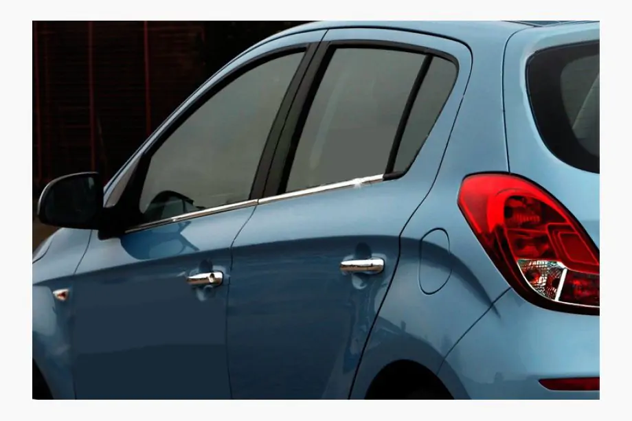 Hyundai I-20 2012-2014 Dolne listwy szyb stal nierdzewna (4 szt.) Image