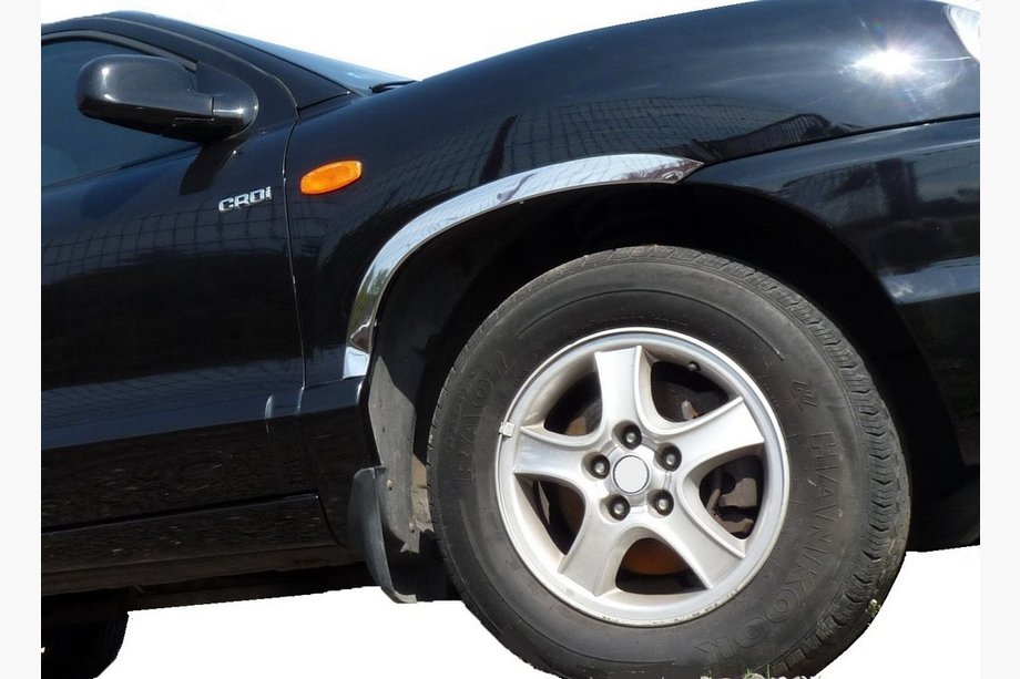 Hyundai Santa Fe 2 2006-2012 Listwy na nadkola ze stali nierdzewnej 2006-2009 (4 szt) Image
