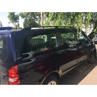 Czarne relingi dachowe Skyport (metal lity) Mercedes Viano 2004-2014 zdjęcia 1