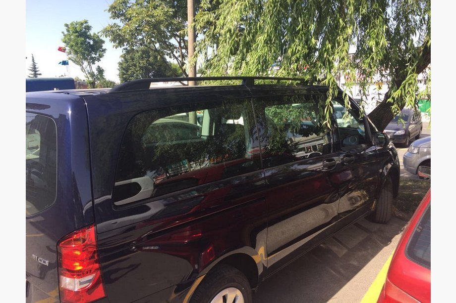 Mercedes Vito/V-class W447 2014- Relingi dachowe Skyport (czarne) Długa Baza (EXTRALONG) Zdjęcia 3