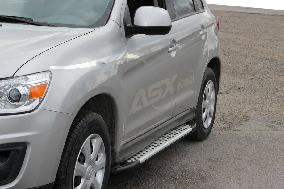 Mitsubishi ASX 2010-2023 Progi Boczné Allmond Grey (2 szt., Aluminium) Image