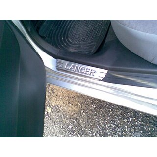 Nakładki progowe OmsaLine (4 szt, stal nierdzewna) Mitsubishi Lancer 9 2004-2008 zdjęcia 3