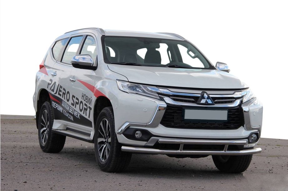 Mitsubishi Pajero Sport 2015- Osłona Przednia ST016 (Stal Nierdzewna) Image