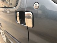 Citroen Berlingo 1996-2008 Nakładki na Klamek Chromowane (Stal Nierdzewna) Dwoje przednich drzwi, jedne przesuwne, tylne drzwi skrzydlowe zdjęcia 6