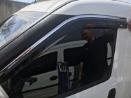 Fiat Doblo II 2010-2022 Deflektory szyb z listwą chromowaną (4 szt, Niken) zdjęcia 3