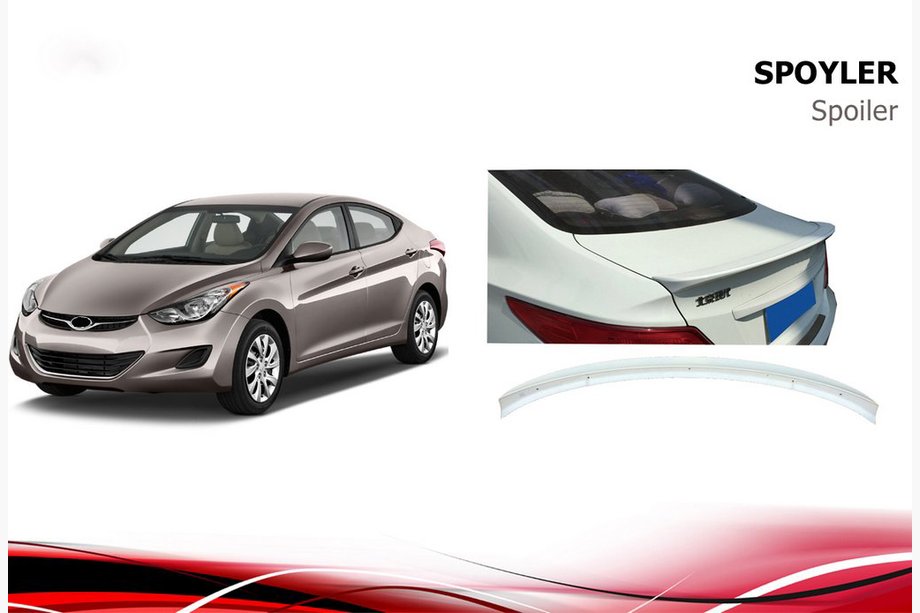 Hyundai Accent 2011-2017 Spojler Niken V1 (zagruntowany do lakierowania) Image