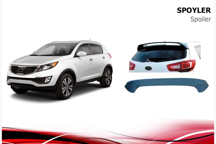 Kia Sportage 2010-2015 Spoiler Niken (zagruntowany do lakierowania) Image