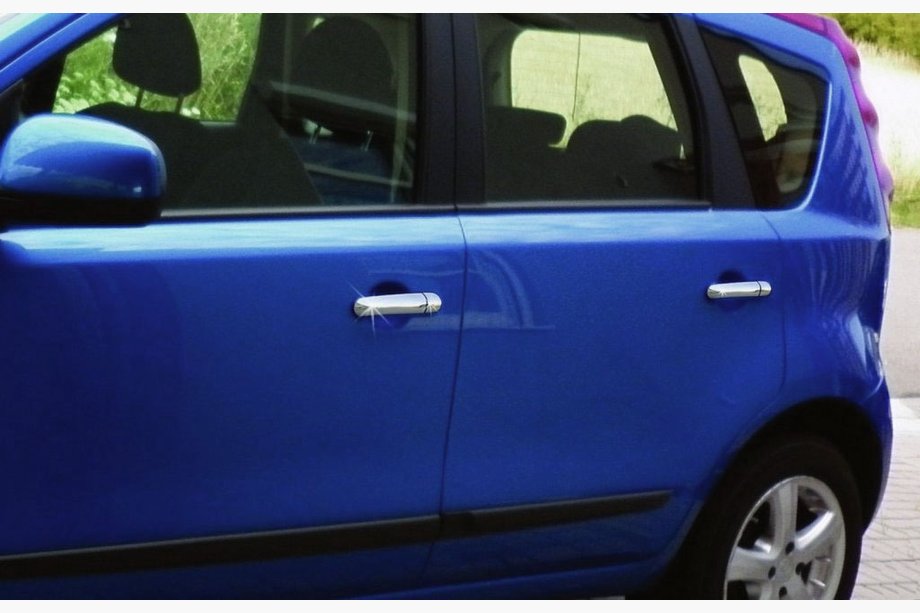 Nissan Note 2004-2012 Chromowane Nakładki na Klamek Drzwi (4 szt, Stal Nierdzewna) Image