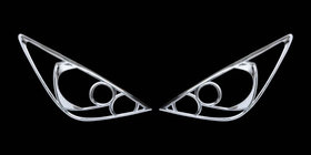 Nissan Tiida 2004-2011 Chromowane Nakladki na Lampy Tylne (2 szt, plastik) zdjęcia 1