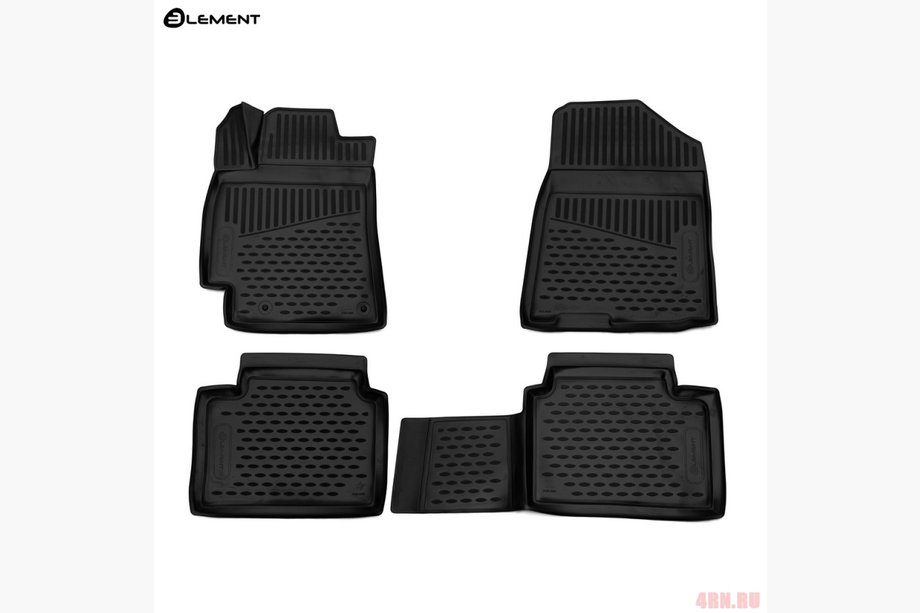Kia Cerato 3 2013-2018 (2018↗) Dywaniki gumowe 3D do wnętrza (4 szt, Novline) Image