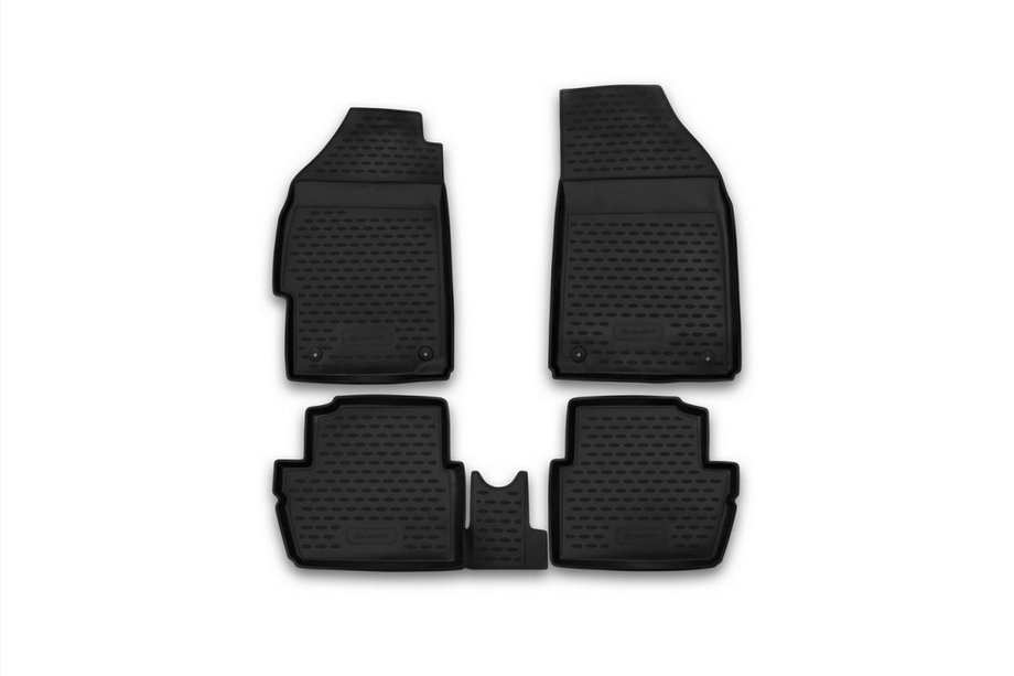 Chevrolet Spark 2009-2015 Dywaniki gumowe do wnetrza (4 szt, Novline) Wariant 1 Image