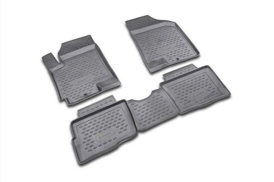 Kia Soul I 2008-2013 Gumowe dywaniki do wnętrza (4 szt, Novline) Image