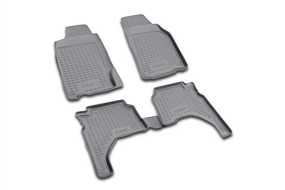 Mitsubishi L200 1996-2006 Gumowe dywaniki do wnętrza (4 szt, Novline) Zdjęcia 1