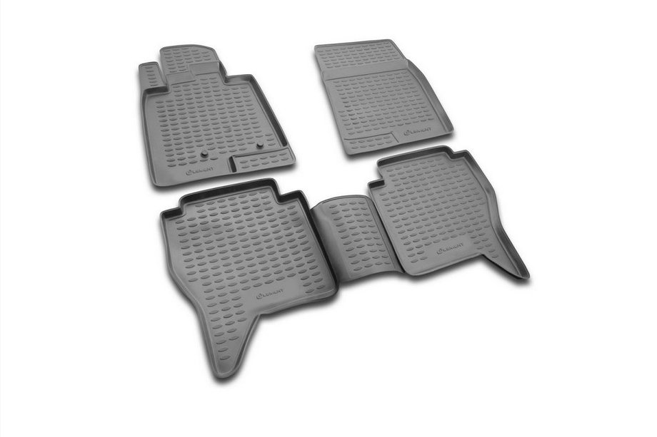 Mitsubishi Pajero Wagon IV 2006-2021 Gumowe dywaniki do wnętrza (4 szt, Novline) Image