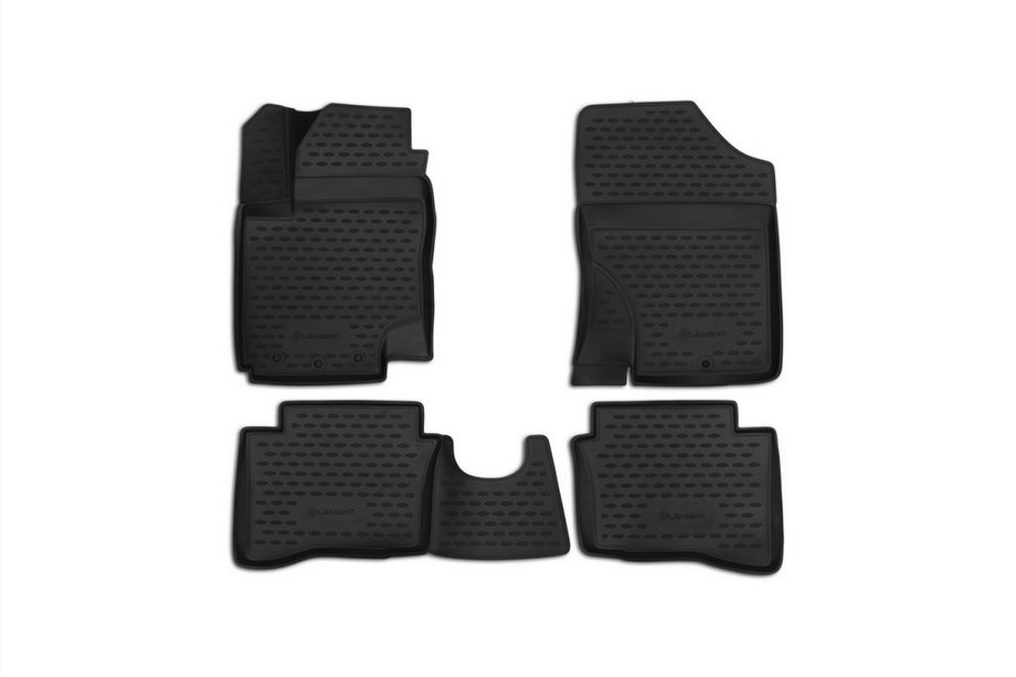 Hyundai I-20 2008-2012 Dywaniki gumowe 3D do wnętrza (4 szt, Novline) Image
