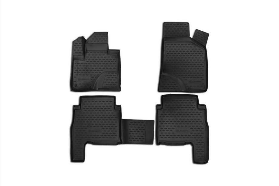 Hyundai Santa Fe 2 2006-2012 Dywaniki gumowe 3D do wnętrza (4 szt, Novline) Image