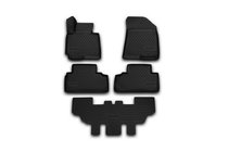 Kia Carens 2012- Dywaniki gumowe 3D do wnętrza (5 szt, Novline) 7 miejsc zdjęcia 1
