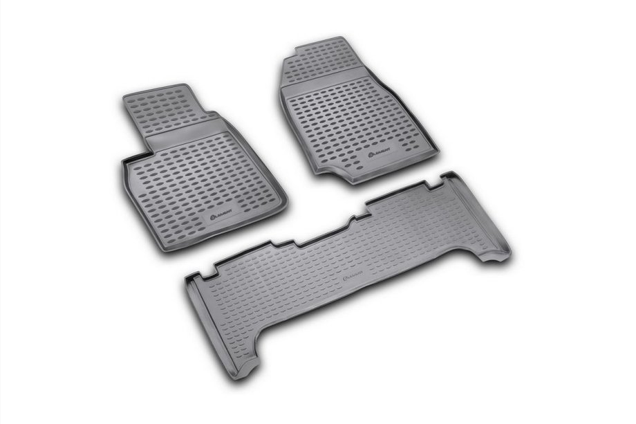 Toyota Land Cruiser 100 1998-2007 Gumowe dywaniki do wnętrza (3 szt, Novline) Image