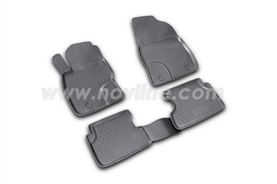 Ford Focus II 2005-2008 Dywaniki gumowe do wnetrza (4 szt, Novline) Wariant 1 Image