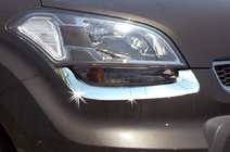 Kia Soul I 2008-2013 Nakładki na reflektory (2 szt., Stal nierdzewna) zdjęcia 1