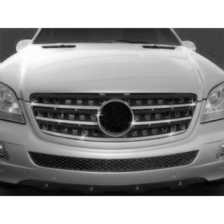 Nakładki na grill chromowane (5 szt., stal nierdzewna) Mercedes ML W164 2005-2011 zdjęcia 1