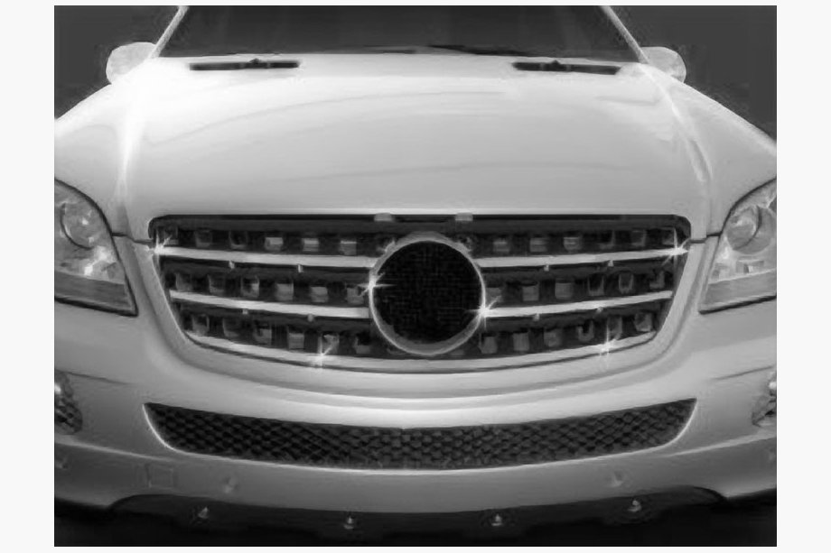 Mercedes ML W164 2005-2011 Nakładki na grill chromowane (5 szt., stal nierdzewna) Carmos - Turecka Stal Nierdzewna Image