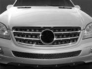 Mercedes ML W164 2005-2011 Nakładki na grill chromowane (5 szt., stal nierdzewna) Carmos - Turecka Stal Nierdzewna zdjęcia 1