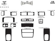 Audi A6 C5 2001-2004 Nakładki na Deskę Rozdzielczą Carbon zdjęcia 5