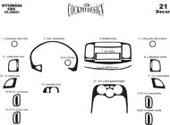 Hyundai Accent 2006-2010 Nakładki na Deskę Rozdzielczą Drewno zdjęcia 4