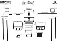 Volkswagen Golf 5 2003-2009 Nakładki na Deskę Rozdzielczą Aluminium zdjęcia 15
