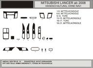 Mitsubishi Lancer X 2008- Nakładki na deskę rozdzielczą (Hartman) zdjęcia 1
