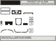 Peugeot 207 2006–2014 Nakładki na deskę rozdzielczą (Hartman) Niebieski zdjęcia 1